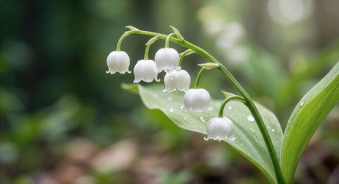 Lily Of The Valey  flowers in the forest