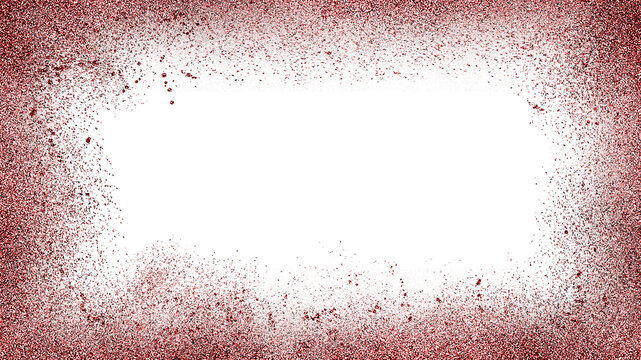 Red Grunge Border Frame Overlay with Isolated Center for Photo and Video Editing
