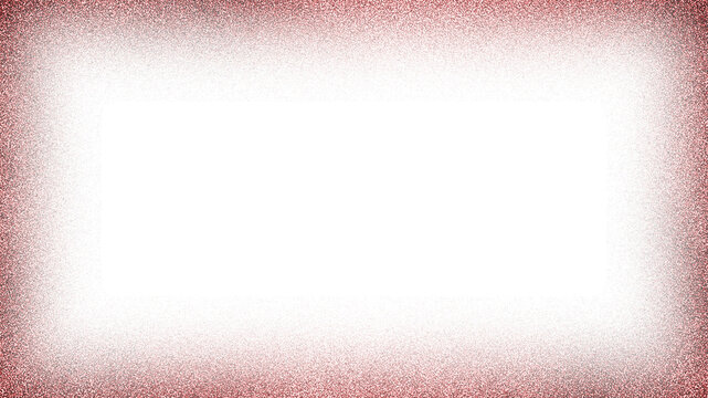 Red Vignette Frame Border Overlay with Soft Grain Texture and Isolated Transparent Center