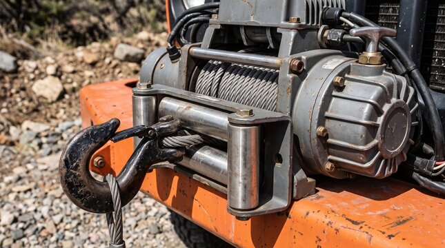 Heavy Duty Electric Winch with Steel Cable and Hook for Off Road Vehicle Recovery