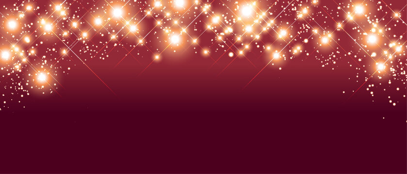 Elegant Gold Glitter Background - Sparkling Christmas and Holiday Lights