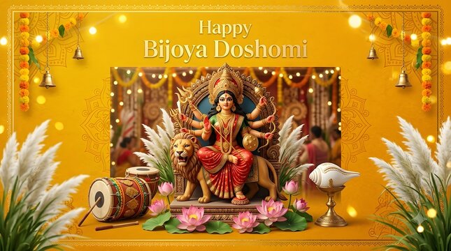 Happy Durga Puja, Happy Navaratri, Happy Mahashasthi ,  Happy Mahasaptami ,  Happy Maha Ashtami ,  Happy Maha Navami , Bijoya Doshomi, Regional Festival Greetings Durga puja wishes Navaratri wishes