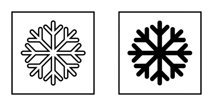 Snowflake symbol silhouette for cold or winter logo