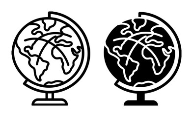 Globe silhouette for logo or education © Rofik