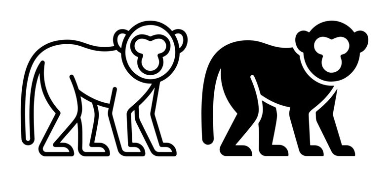 Monkey silhouette for logo element