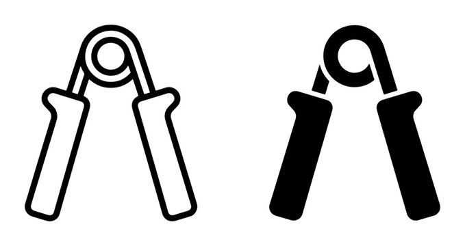 Hand grip strengthener silhouette for logo or sticker