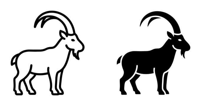 Mountain goat silhouette for logo