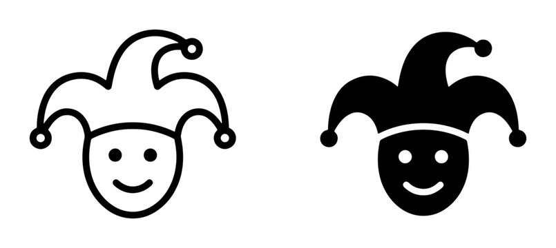 Jester hat silhouette for logo or sticker