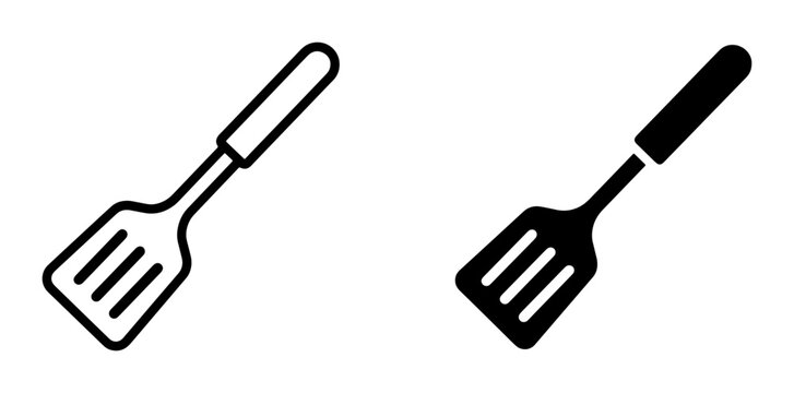 Spatula silhouette for cooking and kitchen logo