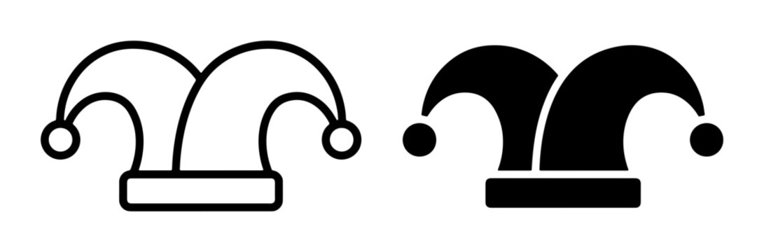 Jester hat silhouette for logo or sticker