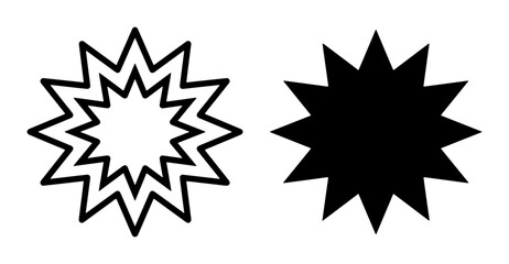 Explosion burst silhouette for comic book or logo element © Arif