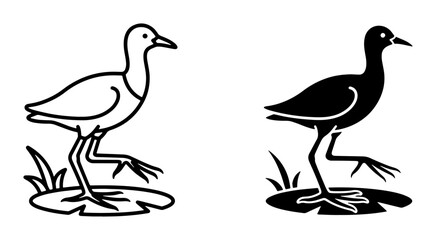 Fototapeta premium Bird silhouette for logo element