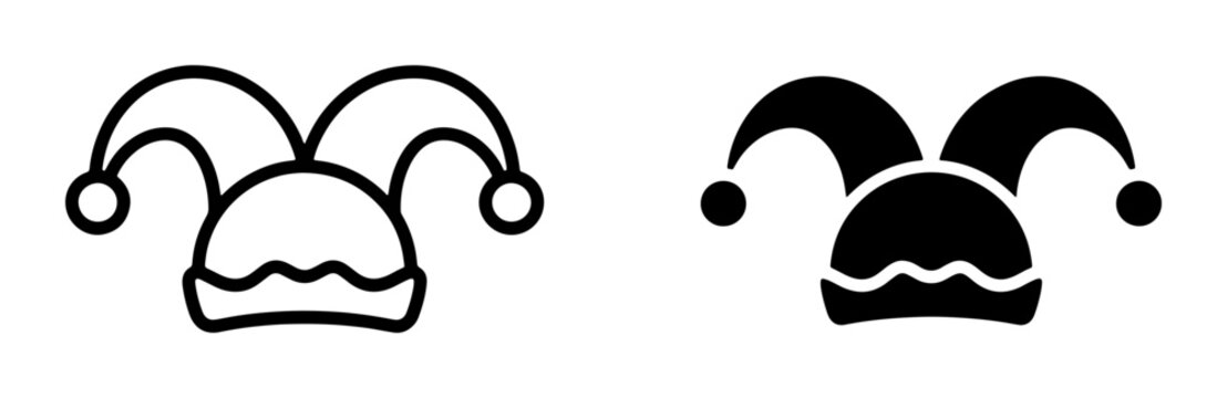 Jester hat silhouette for a logo element