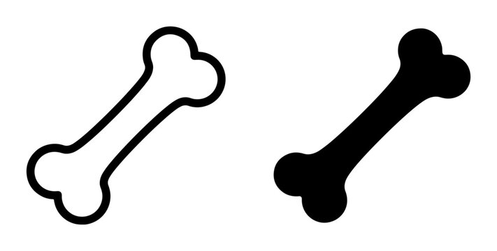 Dog bone silhouette for logo