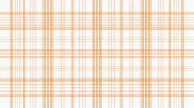 Minimalist Orange and White Plaid Pattern Background with Seamless Checkered Grid Texture for Textile Design and Digital Wallpaper