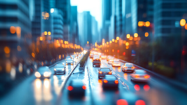 Modern Cityscape & Urban Skyline Images for Adobe Stock: High-Resolution Skyscrapers, Sunset Reflections, Car Light Trails, Wet Roads and Business District Landscapes