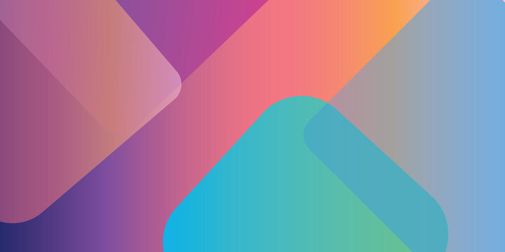 Abstract multicolor geometric origami paper digital dynamic triangle gradient element square style template, banner design background .	
