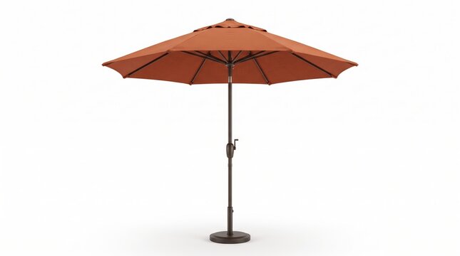 Open orange patio umbrella for sunny outdoor relaxation