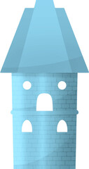 Traditional Blue Stone Castle Tower for German Festival and Oktoberfest Celebration Illustration © andika96