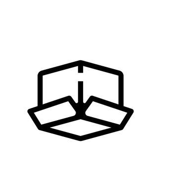 3d render of a black box with reflection