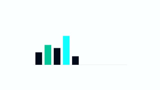 Abstract Financial Bar Chart Growing Infographic Animation