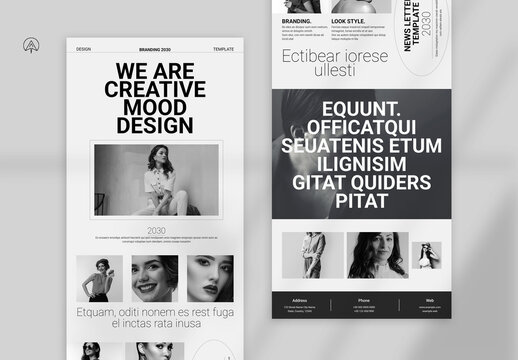 We Are Creative Mood Board Design News Letter Template