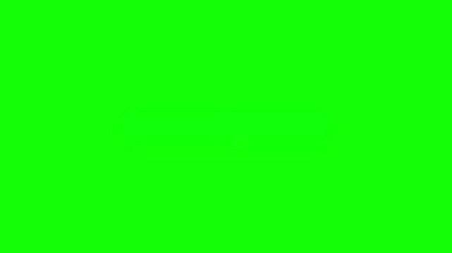Modern search bar UI animation on green screen with blue loading light indicator