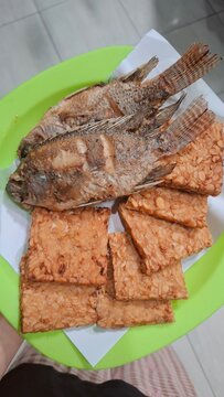   fried fish and tempe 