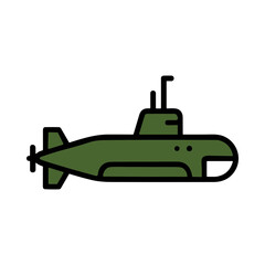 Fototapeta premium Green Submarine Designed for Underwater Exploration and Military Operations