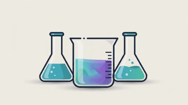 pH Testing Acid Base Solution Color Change Chemistry Animation