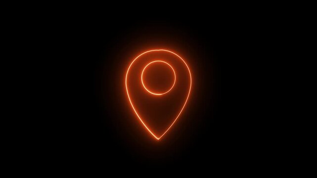 map pin icon with location signal, isolated on transparent background. Map Location Pin Icon for Navigation, Destination