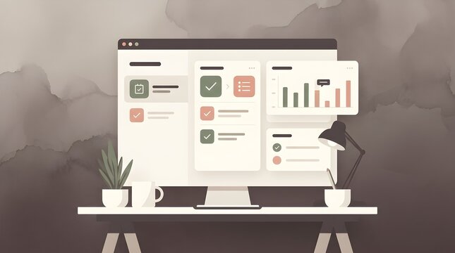 Modern dashboard analytics and business metrics display.