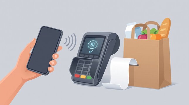 Contactless mobile payment at a retail checkout
