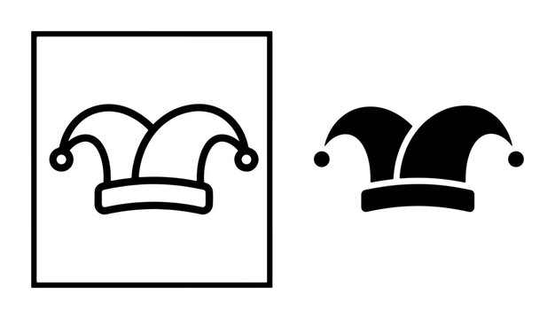 Jester hat silhouette for logo or sticker