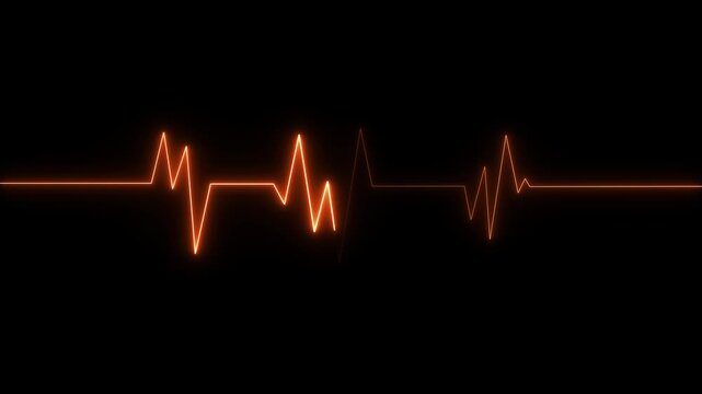 Neon Heartbeat Line Glowing ECG Pulse Wave Medical Health Monitoring Technology Background