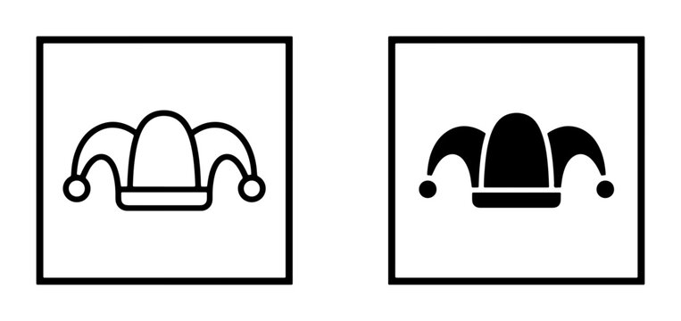 Jester hat silhouette for logo and print