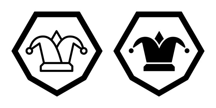 Jester hat silhouette for logo or sticker