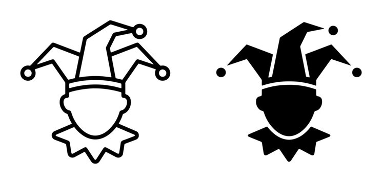 Jester hat silhouette for logo or sticker