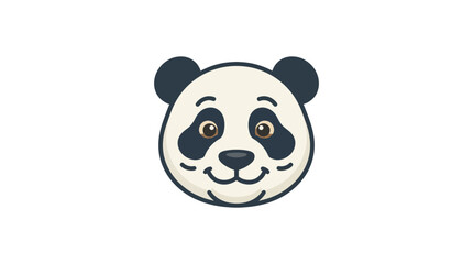 Cute cartoon panda bear face portrait. © Bebek_sport