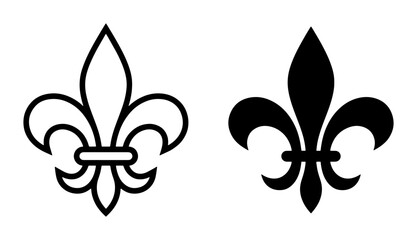 Fleur de lis silhouette for logo or emblem © Ashik