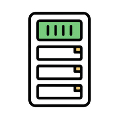 Fototapeta premium Advanced Data Storage Server Rack in a Modern Digital Environment