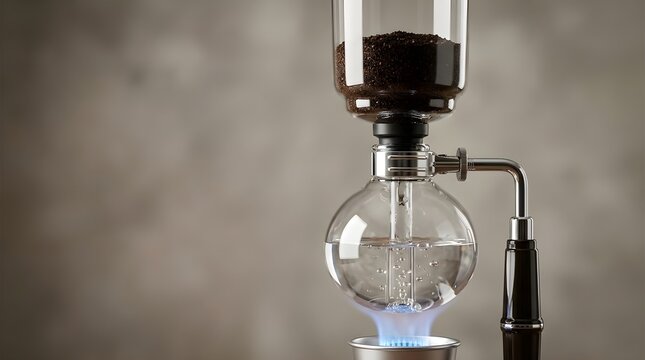 Siphon Coffee Brewer With Blue Flame Heat