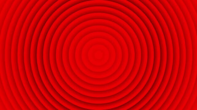 Abstract red concentric circles motion background, with pulsing ripple effect