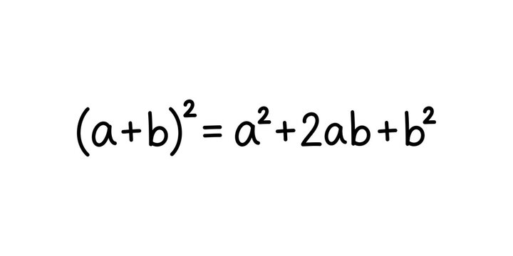 Algebraic formula for binomial expansion on transparent background.