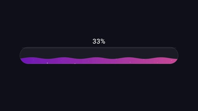 Abstract Liquid Gradient Progress Bar Animation