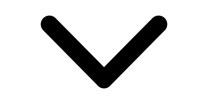 Black down arrow icon pointing downwards on grid.