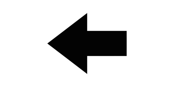 Black left arrow pointing backward for navigation.
