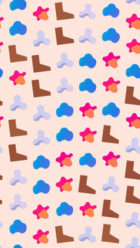 Colorful abstract shapes pattern