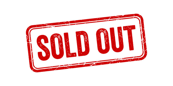 Red sold out rubber stamp textured for retail.