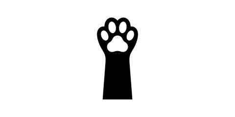 Cat paw print icon for animal lovers and pet care themes. © wajiduuu